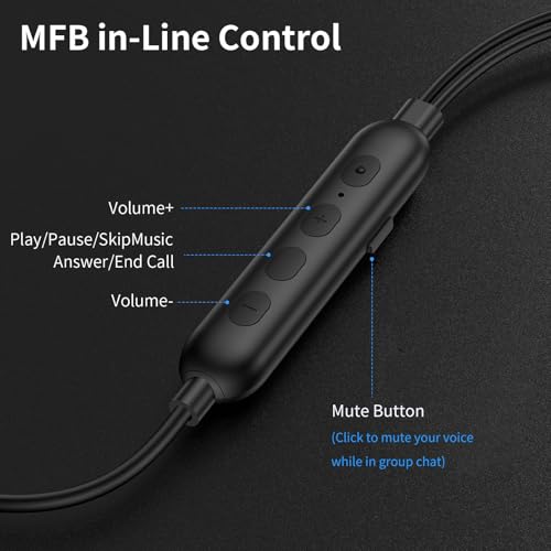 ACAGET USB Computer Headphones for PC Laptop Adjustable Sound & Vocal EQs | Corded Gaming Headset USB A Zoom Meeting Earbuds with Mute Mic & Volume Control HiFi Stereo Laptop Earphones for Dell Surface