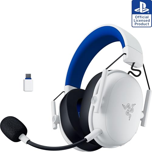 Razer BlackShark V3 X HyperSpeed Wireless PS5 Gaming Headset, White | 50mm Drivers, Cardioid Mic, 2.4 GHz, Bluetooth, Works with PC, Mac, Nintendo Switch, Smartphone, 70 Hr Battery - color: White, style: PS5
