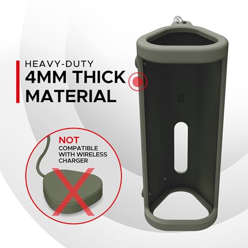 Heavy Duty Protective Carrying Case for Sonos Roam 2 | Green | Compatible with Sonos Roam, Roam 2 & Roam SL | Includes Bluetooth Button | Protect Your Wireless Speaker | Cover / Sleeve - color: Green