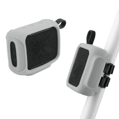 Silicone Case Cover for JBL Go 5 Portable Speaker(Light Grey) | TXEsign Travel Carrying Protective Pouch with Attach Straps for Bike Golf Cart Scooter - color: Light Grey