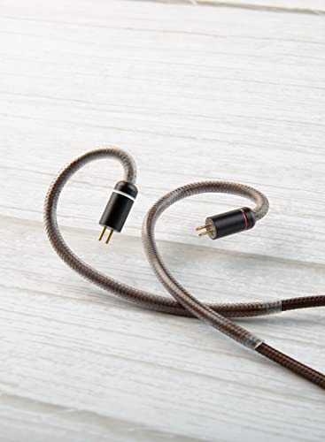 keephifi Earphone Upgraded Cable CCZ【XI】 6N Single Cystal Copper Replacement Headsets Wire CCZ Plume Standard Cable for BLON KZ TRN TIN Audio Cable (MMCX 4.4MM, Brown) - size: MMCX 4.4MM