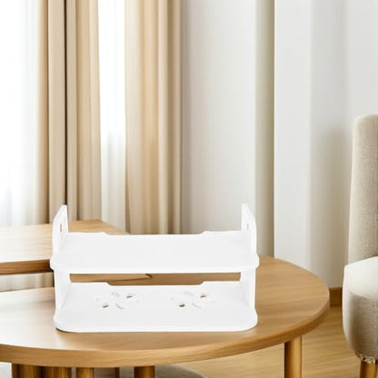 Wall Mounted Projector Bracket and Router Shelf, White Plastic