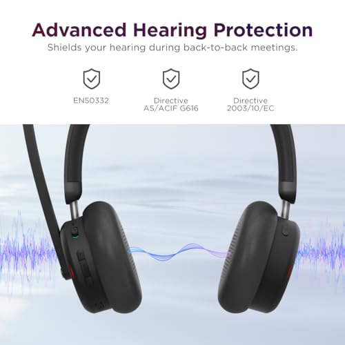 Lenovo Dual Mode Wireless ANC Headset 6550 with USB-C Receiver Microsoft Teams Certified, Hybrid Active Noise Cancellation, Bluetooth Dual Connectivity, Long Battery Life, Black - color: Black, size: Headset 6550 w/USB-C Receiver