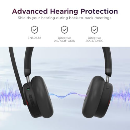 Lenovo Dual Mode Wireless ANC Headset 6550 with USB-C Receiver Microsoft Teams Certified, Hybrid Active Noise Cancellation, Bluetooth Dual Connectivity, Long Battery Life, Black - color: Black, size: Headset 6550 w/USB-C Receiver