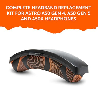 WC Mod Kit A50 - Earpads & Headband for Astro A50 Gen 4/5 / A50x | Made by Wicked Cushions | Cooling Gel Earpads and Matching Headband that offer Enhanced Comfort & Durability | Kinetic Wave - color: Kinetic Wave