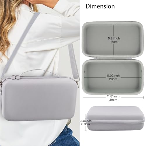 co2CREA Hard Case for Sony ULT Field 3 Wireless Bluetooth Speaker, White | Portable Travel Bag Replacement with Detachable Shoulder Strap and Handle, Shockproof EVA Shell and Soft Lining - color: White Case, style: Case for Sony ULT Field 3