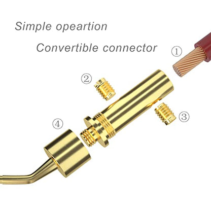 SKW Speaker Wire Connectors, Convertible Connectors Gold Plated Speaker Pin Plugs, 2 mm Pin Banana Screw Plug for Speaker Cable (4pcs) | 24K gold-plated plugs, convertible for binding posts and spring clips, no soldering required, for amplifier home theat