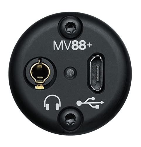 Shure MV88+ Video Kit - Digital Stereo Condenser Microphone for Apple and Android, with Manfrotto PIXI Tripod, Phone Clamp, Mount, iOS and USB-C Cables for Next-Level Connectivity (MV88+ Video KIT) - size: Compact, style: MV88+ Video Kit (Old Package)