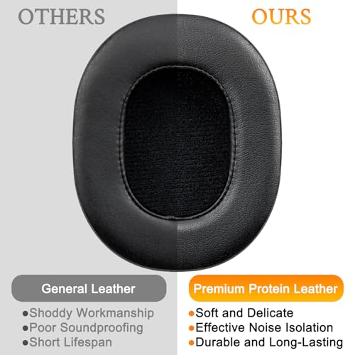 SOULWIT Earpads for Skullcandy Crusher Evo/Hesh ANC/Hesh Evo - Black | for Skullcandy Crusher(Wireless/ANC/Evo/540), Hesh(3/ANC/Evo), Venue ANC Headphones - color: Black