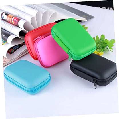 Vaguelly 2pcs Eva Storage Case for Headphones Data Cables Camera Zipper Pouch for Travel Organizing Compact Design Random
