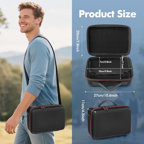 Hard Case for JBL Charge 6/5/4 Bluetooth Speaker – Waterproof Travel Case with Adjustable Shoulder Strap, Durable Protection for On-the-Go Use（Purple） (black) - color: black