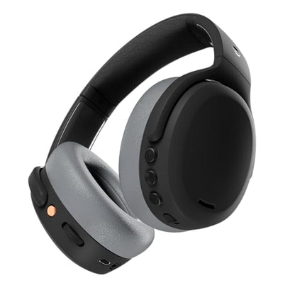 Skullcandy Crusher ANC 2 Noise Cancelling Wireless Headphones - Asphalt | Multi-Sensory Crusher Bass, Over-Ear Fit, Bluetooth, 60 Hours Battery, Working Out, Gym, Travel, Studying, Music, Gaming - color: Black/Asphalt