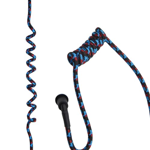 Replacement Braided Nylon Surveillance Acoustic Coil Tube for Radio Earpiece Moisture Resistant Fiber Mesh Colorful Accessories (BlueRedBlack-1) - color: BlueRedBlack-1