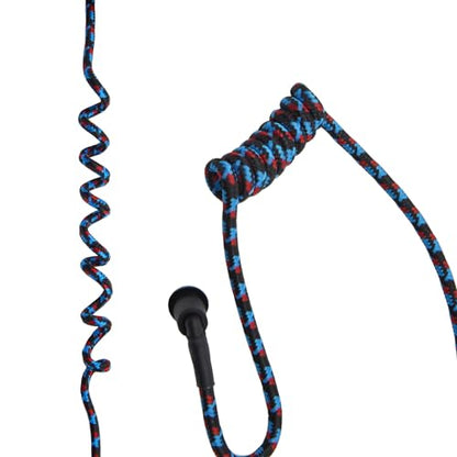 Replacement Braided Nylon Surveillance Acoustic Coil Tube for Radio Earpiece Moisture Resistant Fiber Mesh Colorful Accessories (BlueRedBlack-2) - color: BlueRedBlack-2