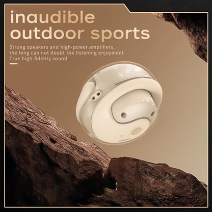 Wireless Earbuds for Workout/Running, Sports Bluetooth 5.4 Headphones,IPX7 Waterproof,Fast Charging,40Hrs Playtime Ear Buds（Beige - color: NUDE