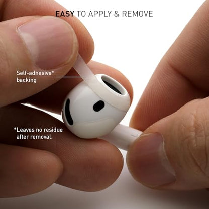 Grip Antislip AirPods 4 Stickers – Secure Fit Tips for Apple AirPods Pro 2/4/3 – Ultrathin, Skinsafe Adhesive – Fits in Charging Case – Workout Stability & Comfort – 25 Replacement Covers