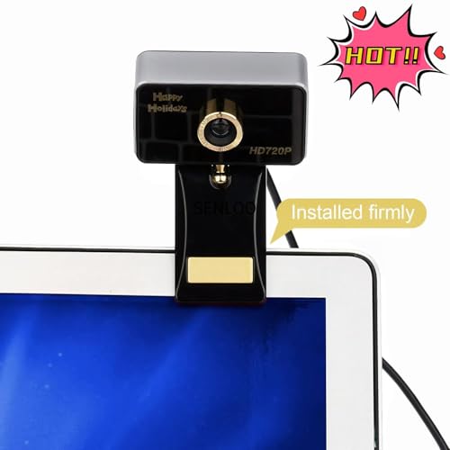 HD Webcam for PC - Computer Camera- 720P USB Webcam with Microphone - Web Camera for Desktop Computer - Web Cam for Online Calling/Video Conferencing, Zoom/Skype/Facetime/YouTube, Laptop/PC