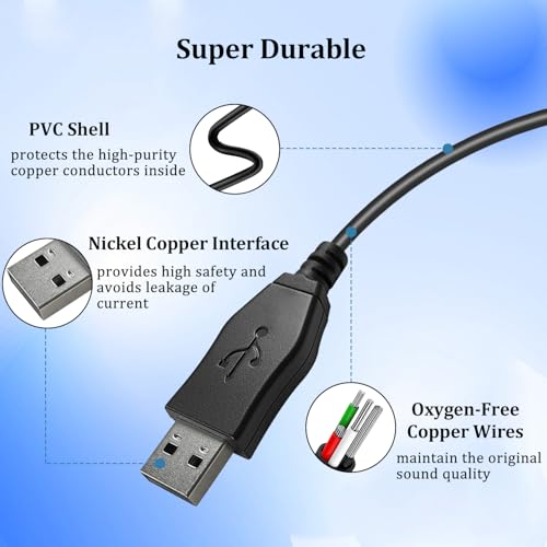USB Headset Adapter Quick Disconnect QD Cable to USB A Plug Adapter