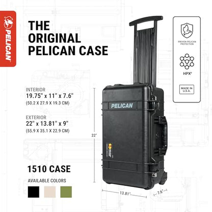 Pelican 1510 Case with Foam (Black) - color: Black, style: With Foam