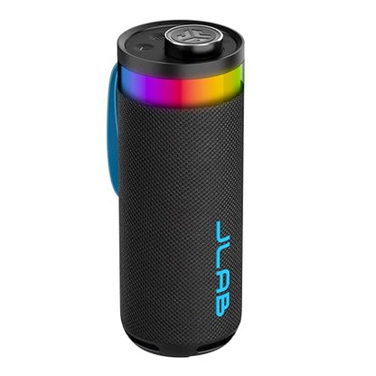 JLab, Go Party, Portable Bluetooth Speaker, Waterproof RGB LED, Midnight Black - color: Midnight Black