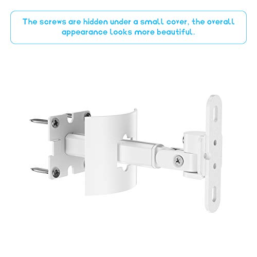 Wall and Ceiling Mount for Bose 161, 151 SE Environmental Speakers, Multiple Tilt & Swivel Adjustable Mounting Bracket Compatible with Model Bose 100 Speakers, Single White - color: White