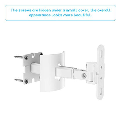 Wall and Ceiling Mount for Bose 161, 151 SE Environmental Speakers, Multiple Tilt & Swivel Adjustable Mounting Bracket Compatible with Model Bose 100 Speakers, Single White - color: White