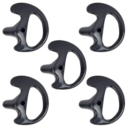 5 Pack Medium Size Earmold for Left Ear, Replacement Ear Mold Earplug Ear Insert for Motorola Kenwood Two Way Radio Surveillance Earpiece Headset Acoustic Coil Tube Audio Kits - style: Earmold for Left Ear