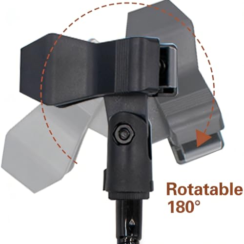 Microphone Holder Gooseneck11.8”/30cm Mic Stand Desk With Adjustable Mic Clip & Super Crab Clamp,Heavy-Duty Desk Mount, for Podcasting, Streaming, Podium & Public Speaking.Flexible Gooseneck Mic Mount