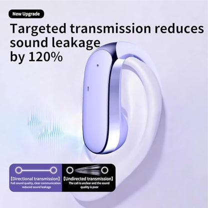 Diydeg Wireless Earbuds, IP54 Waterproofing BT5.49 Sport Headphones with Earhooks, No Sound Leakage, Touch Control Earphones for Gym, Running, Meeting, Workout (Purple) - color: Purple