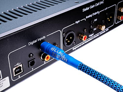 BETTERCABLES.COM Blue Truth Digital Coax Cable - 10 Feet - High-End, High-Performance, Silver/Copper Hybrid, Low-Capacitance, Premium Coaxial Cable (RCA Cable) - size: 10 Feet