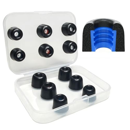Memory Foam Replacement Ear Tips Universal Threaded Grip for 4-5.5mm Nozzle - size: 4.0mm-LMS