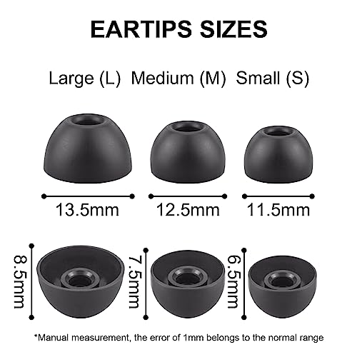 Aiivioll Eartips with Cleaning Kit for Beats Fit Pro/Studio Buds, S/M/L 3 Pairs Soft Silicone Earbuds Tips, Replacement Ear Tips Compatible with Beats Fit Pro/Studio Buds, Black - color: Black+Cleaning Pen