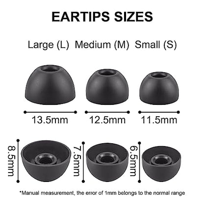 Aiivioll Eartips with Cleaning Kit for Beats Fit Pro/Studio Buds, S/M/L 3 Pairs Soft Silicone Earbuds Tips, Replacement Ear Tips Compatible with Beats Fit Pro/Studio Buds, Black - color: Black+Cleaning Pen