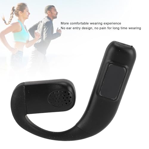 Yunseity Bluetooth Headset, Single Ear Noise Cancelling Wireless Earpiece with 180 Degree Rotatable Microphone and 30H Playtime, for Running Cycling Hiking Outdoor Sports (Black) - color: Black