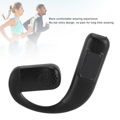 Yunseity Bluetooth Headset, Single Ear Noise Cancelling Wireless Earpiece with 180 Degree Rotatable Microphone and 30H Playtime, for Running Cycling Hiking Outdoor Sports (Black) - color: Black
