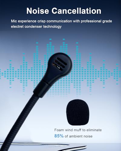 2.5mm Replacement Microphone for Turtle Beach Recon 500 Headset | Game Voice Mic, Boom Detachable, Noise Cancelling, Stereo Studio