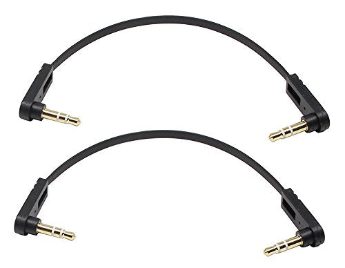 3.5mm Audio Cable, Right Angle Gold Plated 3.5mm Auxiliary Audio Stereo Male to Male Cable(0.5 Feet)