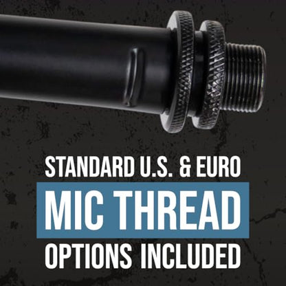 Shure by Gator Low Profile Mic Stand with Single-Section Boom (SH-DESKTOP2) | Compact Non-slip Weighted Base Twist Clutch Height Adjustment Integrated Cable Management.