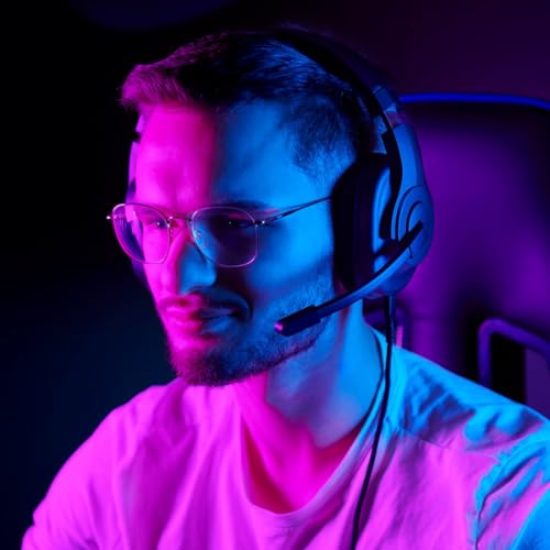 uRage Micro Gaming Headset (Over-Ear Gamer Headset, DTS X Certified, Micro Flip to Mute, Removable USB-A Uflex Cable, Optimised PC and PS5 Headset Microphone) Black