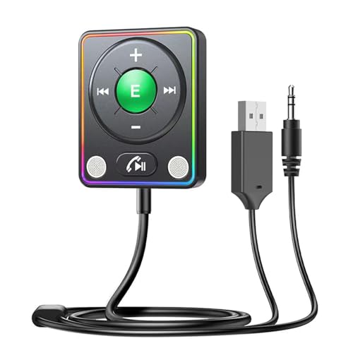 Bluetooth 5.4 Magnetic AUX Car Adapter - color: Green