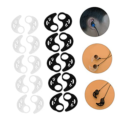10pairs Silicone Earphone Clips Anti-Lost Ear Hooks for Sports Headphones Lightweight and Comfortable Ear Fins for Running Cycling and Fitness Activities