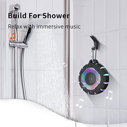 HEYSONG Waterproof Bluetooth Speaker, IPX7 Small Shower Speaker, Lightweight Portable Speakers for Travel, Pool, Beach, Biking, Kayak