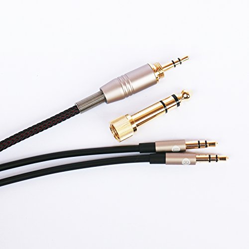 NewFantasia Replacement Audio Cable only Compatible with Hifiman Sundara, Arya, Ananda Headphones 3.5mm and 6.35mm to Dual 3.5mm Connector Jack Male Cord 1.2meters/4feet - size: 1.2 m