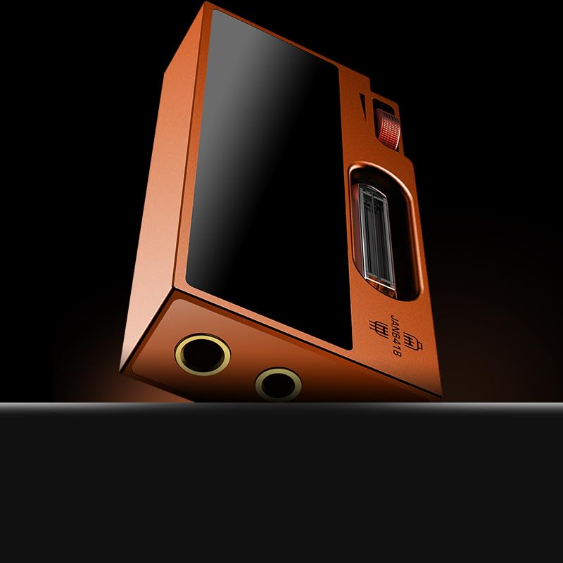 SHANLING UA7 Portable Hi-Fi DAC Headphone Amplifier with JAN6418 Vacuum Tubes, Dual Modes (Tube/Solid-State), 4.4mm Balanced & 3.5mm Single-Ended Output, 577mW High Power, Orange - color: Orange