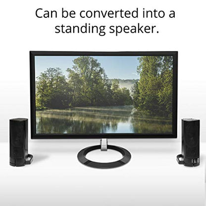 PC USB Powered Monitor Speaker Sound Bar 3.5mm Audio Wired Soundbar Speaker Converts to Vertical Desktop Speaker CL-SPK20037
