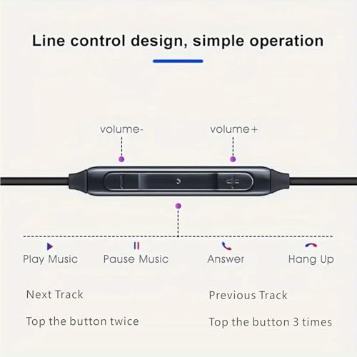 Earbuds Stereo in-Ear Headphones Three-Year Warranty for Galaxy Z Fold6 S24 S23 S22 S21 S20, Note 10, 10+ with Microphone and Volume Remote Type-C Connector-（Black）