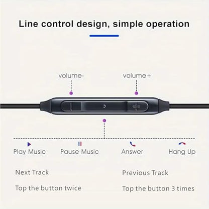 Earbuds Stereo in-Ear Headphones Three-Year Warranty for Galaxy Z Fold6 S24 S23 S22 S21 S20, Note 10, 10+ with Microphone and Volume Remote Type-C Connector-（Black）