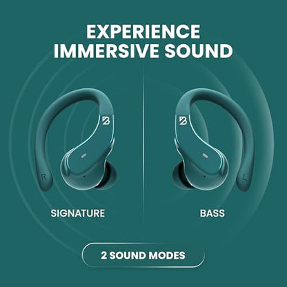 Back Bay Audio Runner Wireless Earbuds for Running, Wrap Around Earbuds - color: Emerald