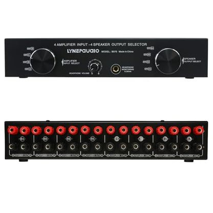 Amplifier Speaker Switcher Selector Supports 4 Input 4 Output