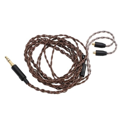 3.5mm to MMCX Woven Earphone Cable, Replacement Headphone Cable with Oxygen - Free Copper Core, Anti - Tangling Braided Design for SE535 UE900 TINHIFI T2 WESTONE ES10 and